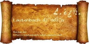 Lautenbach Ödön névjegykártya